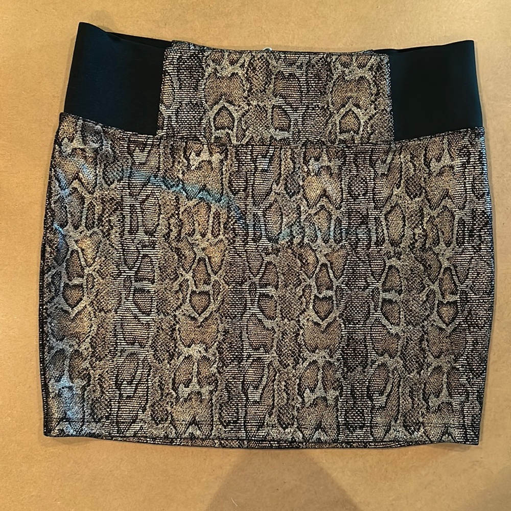 Snake Print Mini Skirt